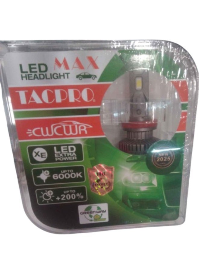 TACPRO TAC Pro LED car light bulbs for the front and rear headlights of the car, original (h8), suitable for many cars - Image 1